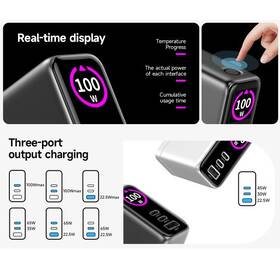 Nabíjačka do siete Celly 2x USB-C/USB-A, GaN, 100 W, s LCD displejom čierny

 obrázok produktu 3 z 5
