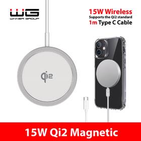 Bezdrôtová nabíjačka WG Fast Magnet Qi2 15W biela

 obrázok produktu 1 z 1