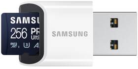 Pamäťová karta Samsung 256GB UHS-I U3 (200R/130W) + USB adaptér 

 obrázok produktu 1 z 5