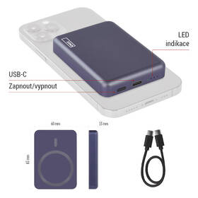 Powerbank EMOS WI 522, 5 000 mAh, 20 W+Wireless modrý

 obrázok produktu 18 z 19
