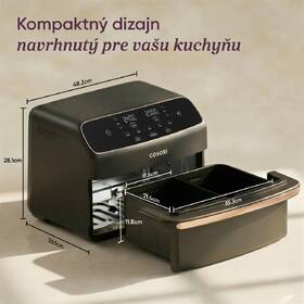 Fritéza teplovzdušná COSORI Dual Blaze Twin Fry Compact 8,6 l, keramika čierna

 obrázok produktu 9 z 11