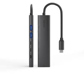 USB Hub Epico UltraHub 6in1 Slim Alu EH20 USB-C čierny

 obrázok produktu 2 z 3