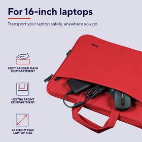 Brašna na notebook Trust Bologna Eco-friendly Slim na 16˝ červená

 obrázok produktu 7 z 12