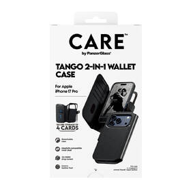 Puzdro na mobil flipové PanzerGlass CARE MagSafe Tango 2v1 Wallet na Apple iPhone 17 Pro čierne

 obrázok produktu 5 z 5