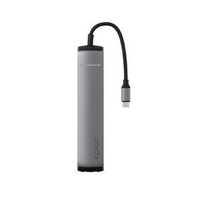 USB Hub Epico 6in1 Slim 8K USB-C/1× USB-C, HDMI, 3× USB 3.0 sivý

 obrázok produktu 2 z 7