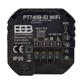 Termostat Elektrobock PT740B-EI Wi-Fi, priestorový čierny

 obrázok produktu 6 z 6