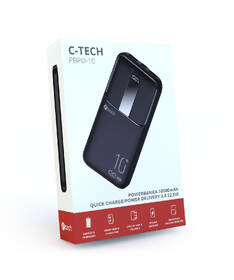 Powerbank C-Tech 10000 mAh, Li-Pol, 22,5W, USB-C/USB-A/micro USB čierna

 obrázok produktu 5 z 5