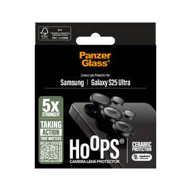 Ochranné sklo šošovky fotoaparátu PanzerGlass HoOps Ceramic na Samsung Galaxy S25 Ultra čierne

 obrázok produktu 4 z 8
