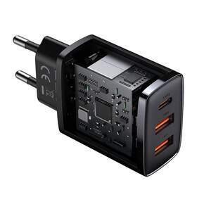 Nabíjačka do siete Baseus 2x USB-A, 1x USB-C, 30W čierna

 obrázok produktu 4 z 11