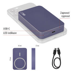 Powerbank EMOS WI 1046, 10 000 mAh, 20 W+Wireless modrý

 obrázok produktu 18 z 19