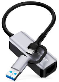 Sieťová karta ColorWay USB-C nebo USB-A na RJ45, 18cm sivá

 obrázok produktu 2 z 8