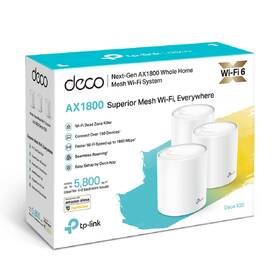 Kompletný Wi-Fi systém TP-Link Deco X20 (3 ks) biely

 obrázok produktu 5 z 5