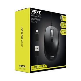 Myš PORT CONNECT Silent USB-A/USB-C čierna

 obrázok produktu 4 z 4