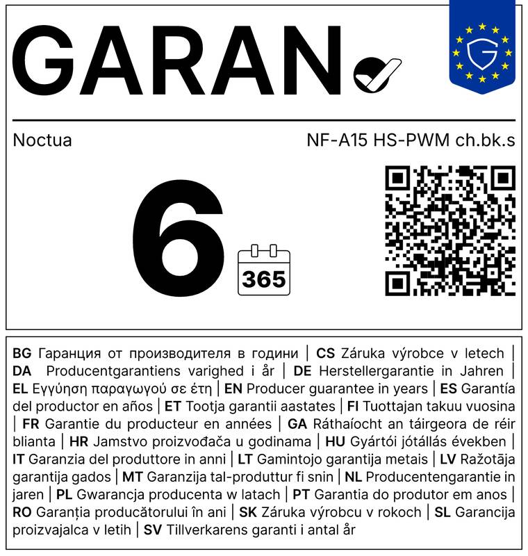 Harmonizovaný štítek pro obchodní záruku (GARANCE+)