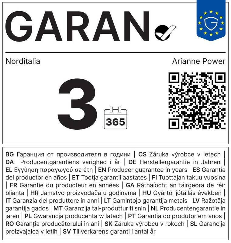 Harmonizovaný štítek pro obchodní záruku (GARANCE+)