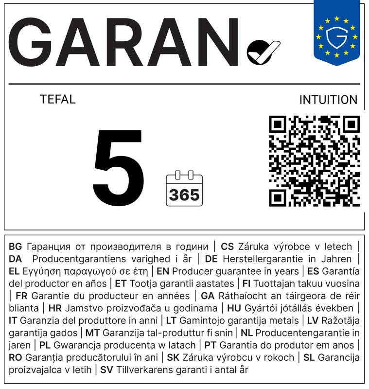 Harmonizovaný štítek pro obchodní záruku (GARANCE+)